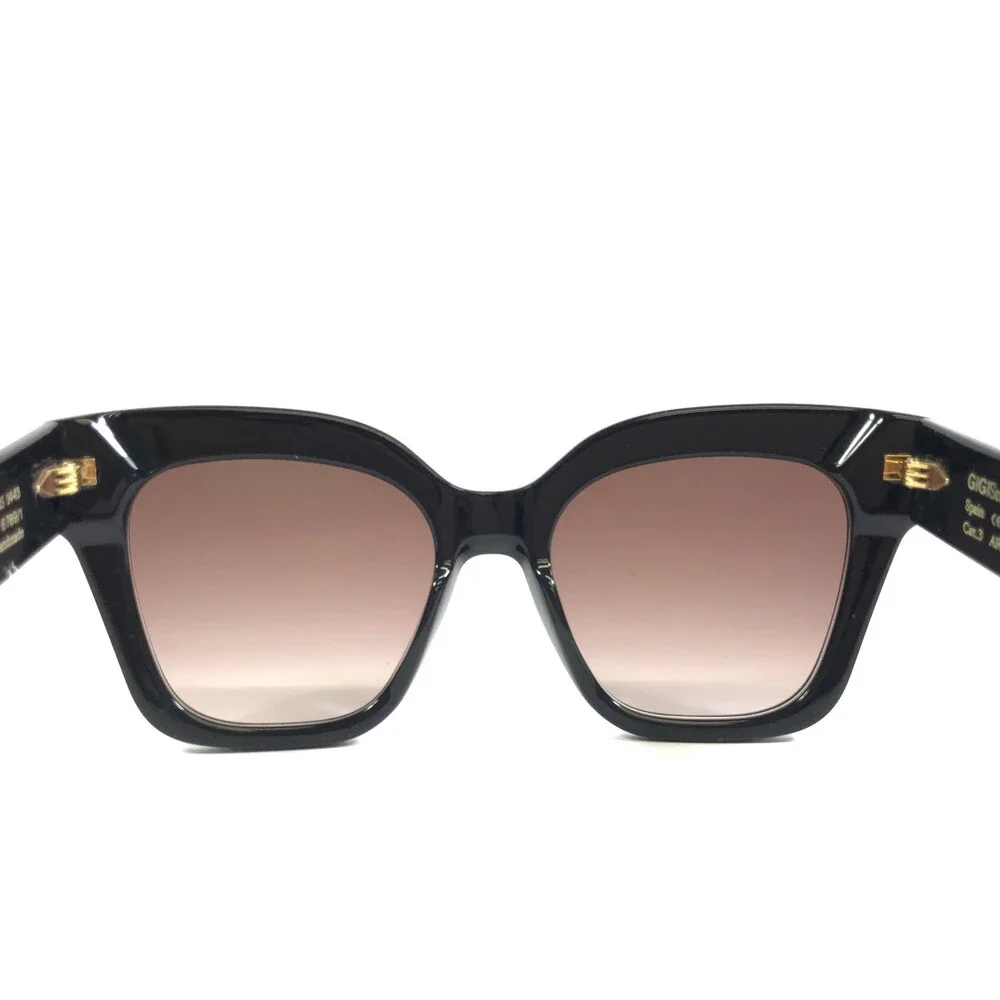 Gigi Studios Sunglasses ALTEA 6789/1 Shiny Black Frames with Red Gradient Lenses
